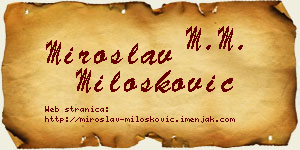 Miroslav Milošković vizit kartica